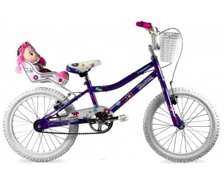18" Tiger Blossom Purple Bike Suitable for 5 to 8 years old